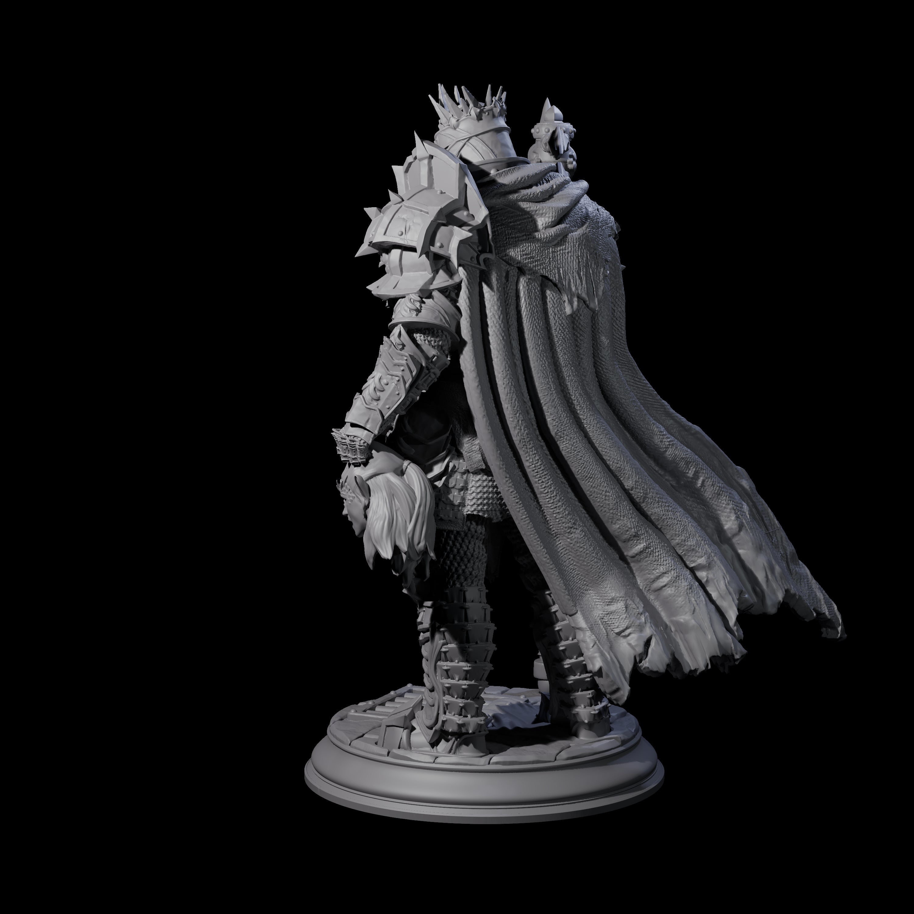 Spiked Armour Champion Miniature for Dungeons and Dragons, Pathfinder or other TTRPGs