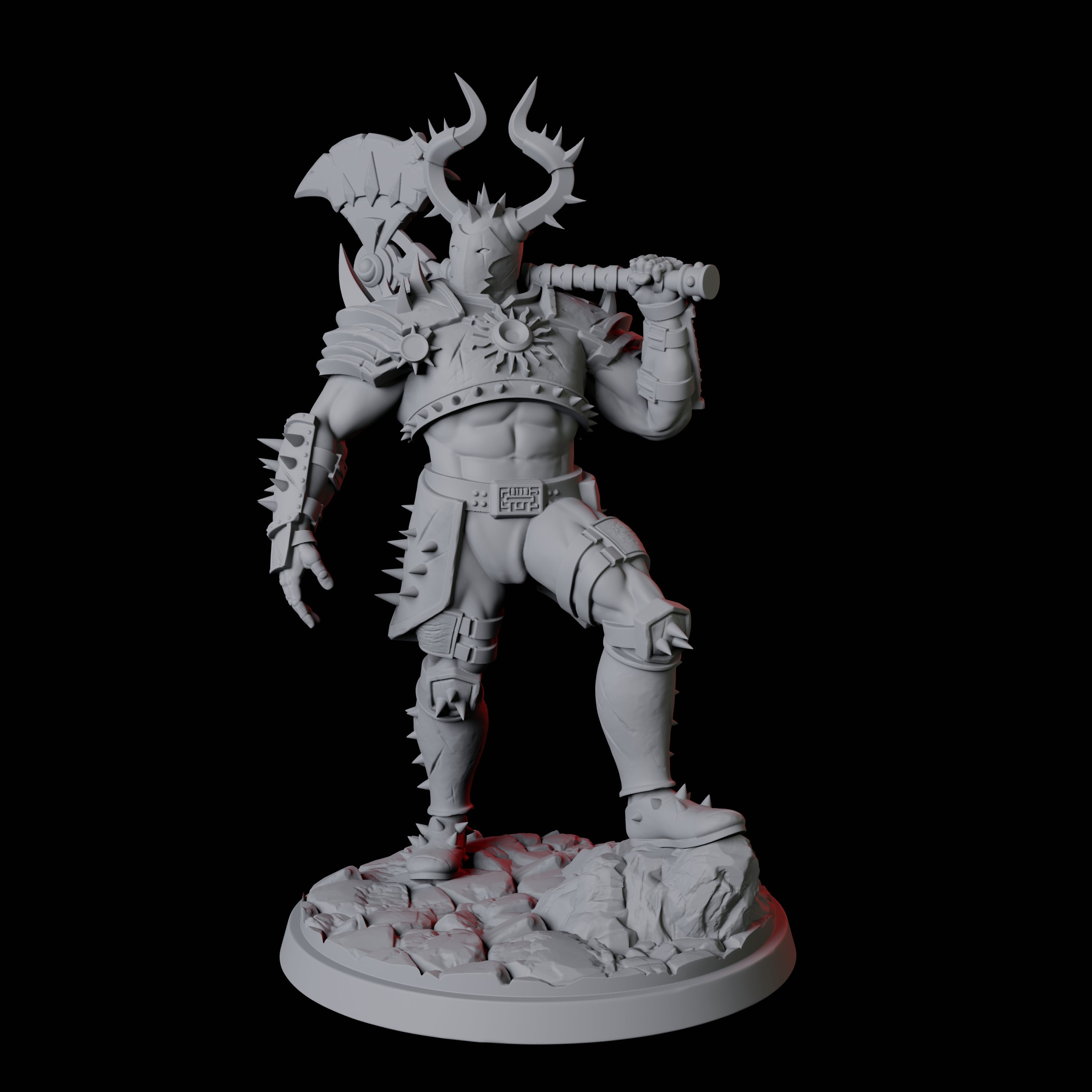 Spiked Armour Champion Miniature for Dungeons and Dragons, Pathfinder or other TTRPGs