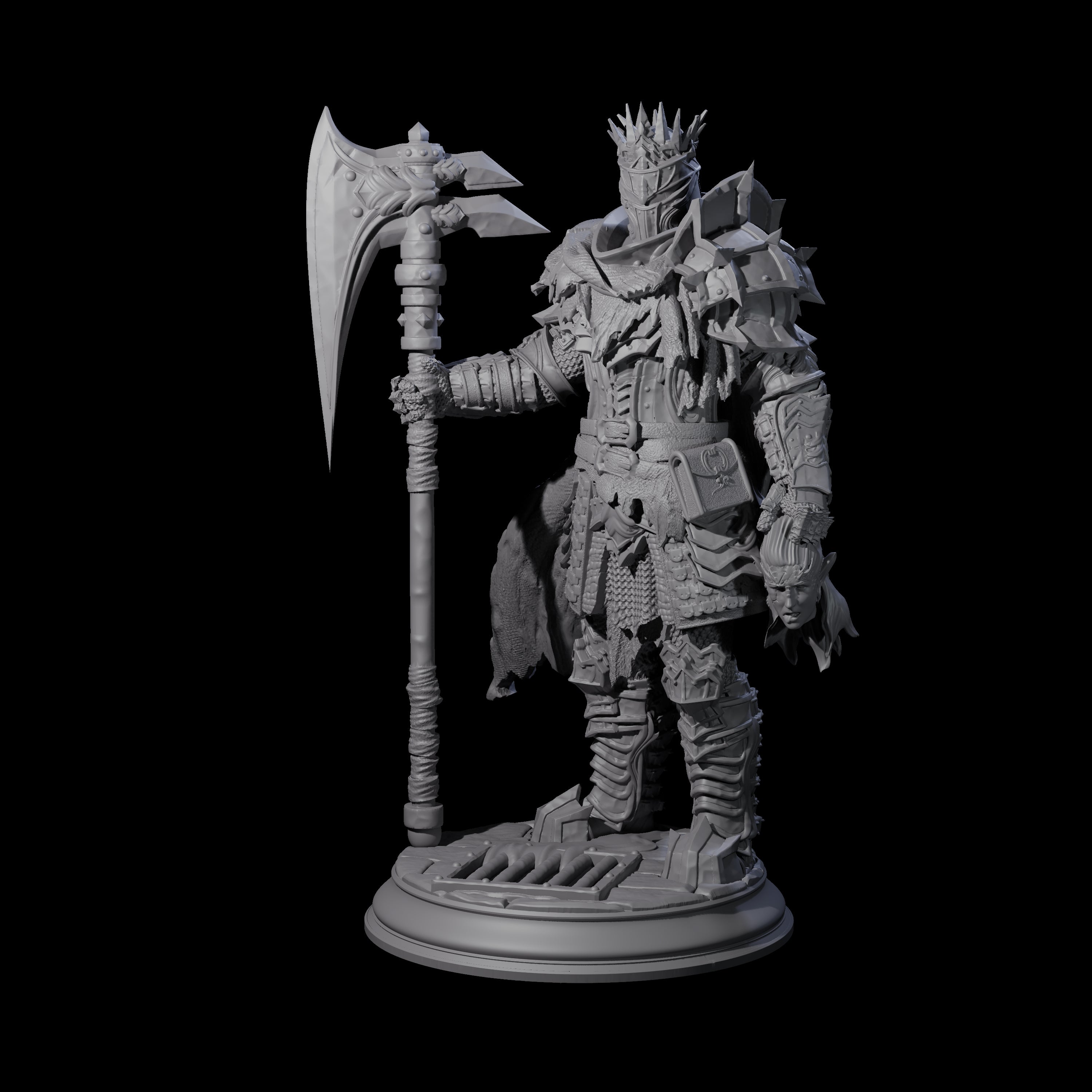 Spiked Armour Champion Miniature for Dungeons and Dragons, Pathfinder or other TTRPGs