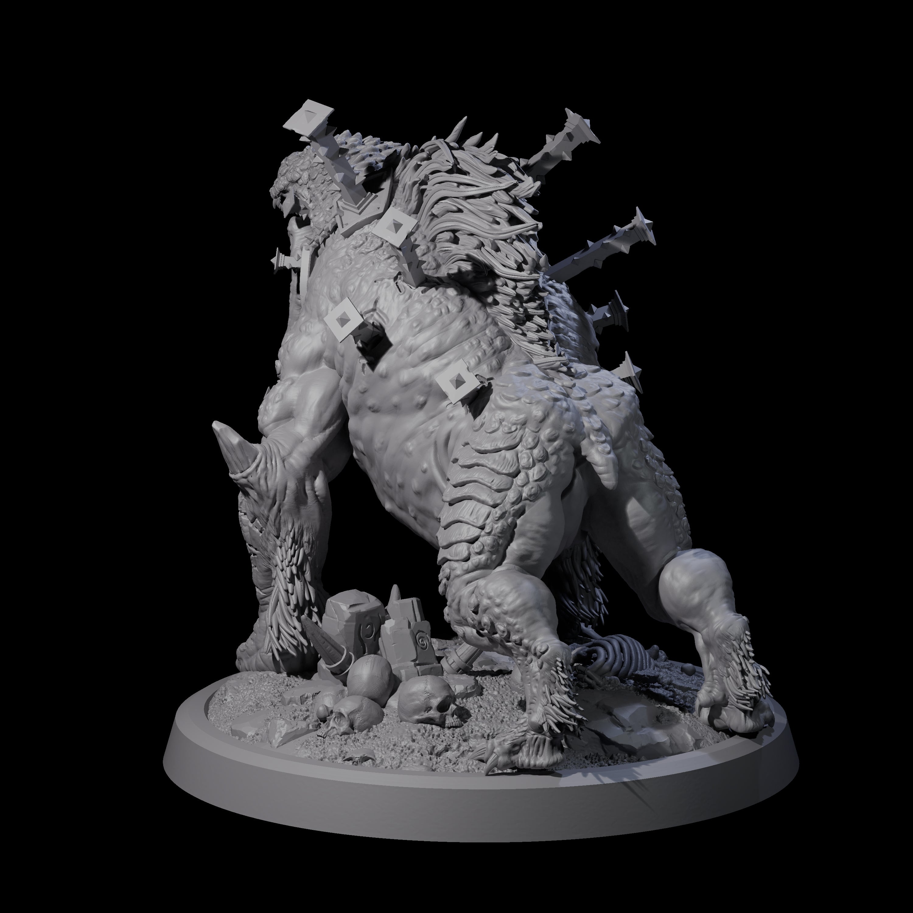 Spiked Bulette A Miniature for Dungeons and Dragons, Pathfinder or other TTRPGs