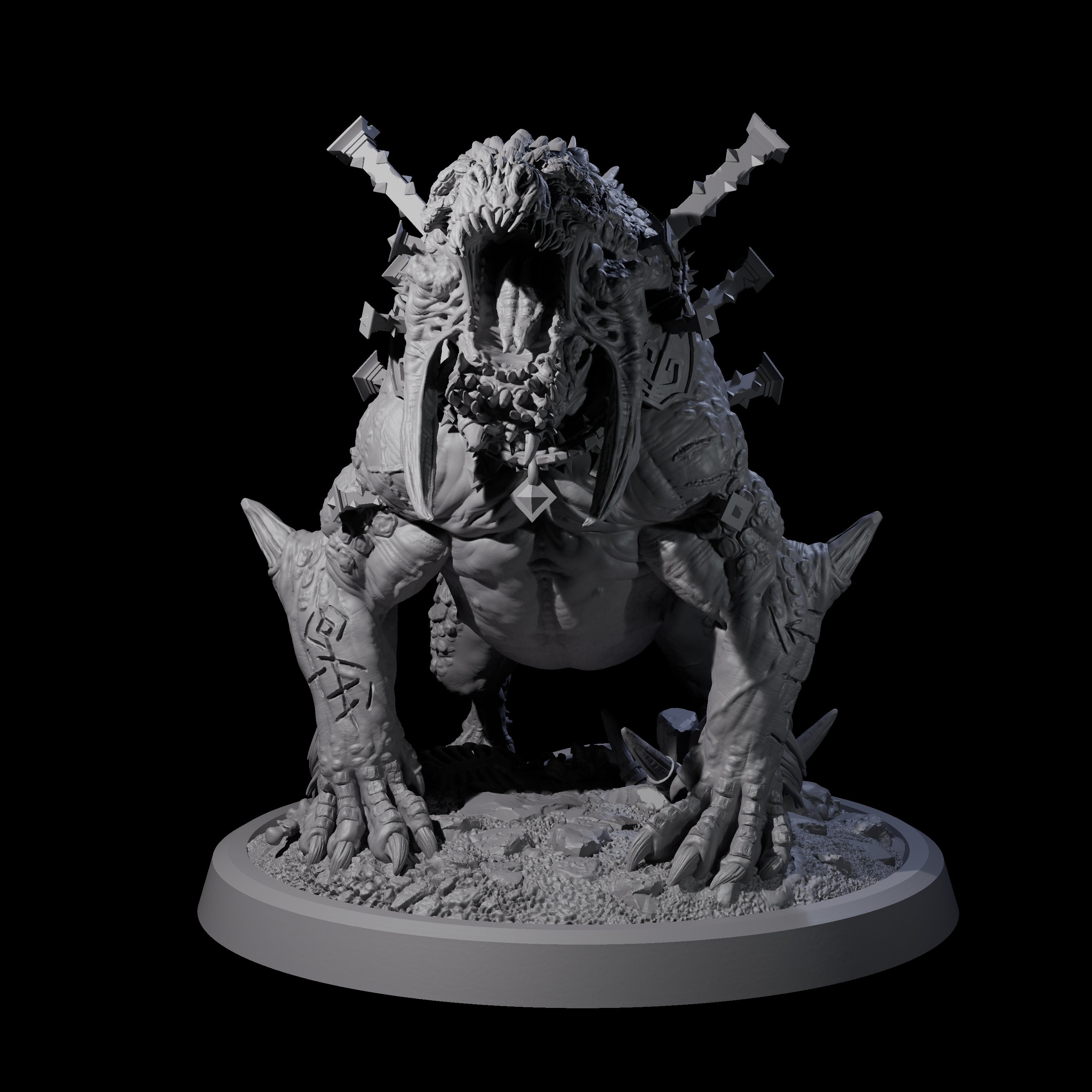 Spiked Bulette A Miniature for Dungeons and Dragons, Pathfinder or other TTRPGs