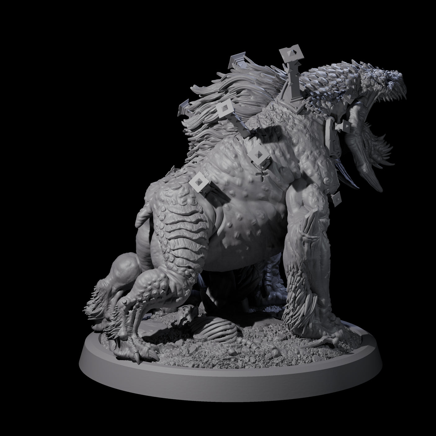 Spiked Bulette A Miniature for Dungeons and Dragons, Pathfinder or other TTRPGs