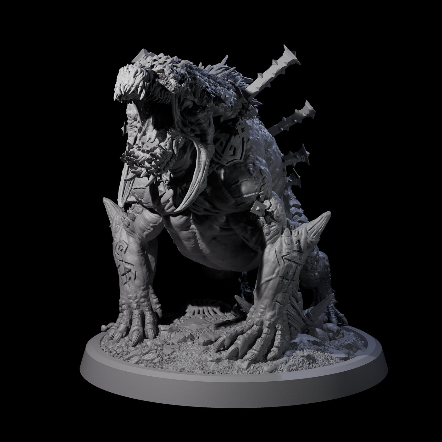 Spiked Bulette A Miniature for Dungeons and Dragons, Pathfinder or other TTRPGs