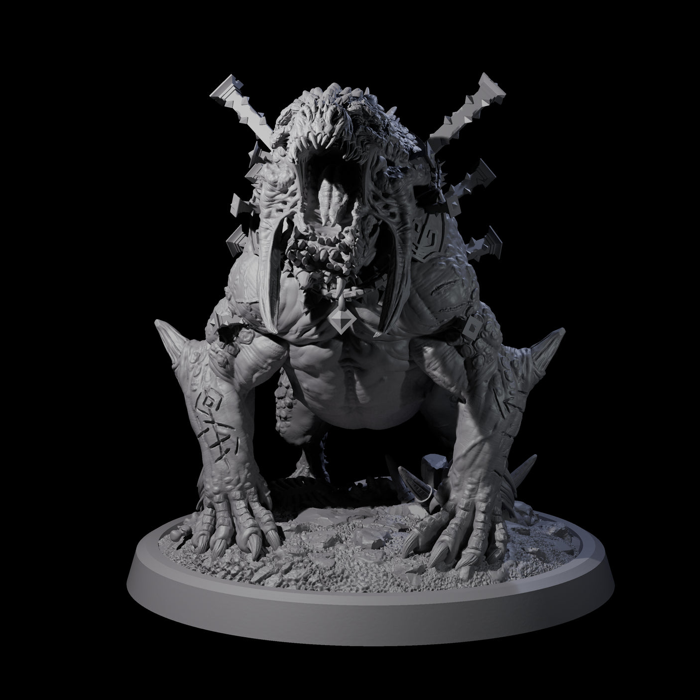 Spiked Bulette A Miniature for Dungeons and Dragons, Pathfinder or other TTRPGs