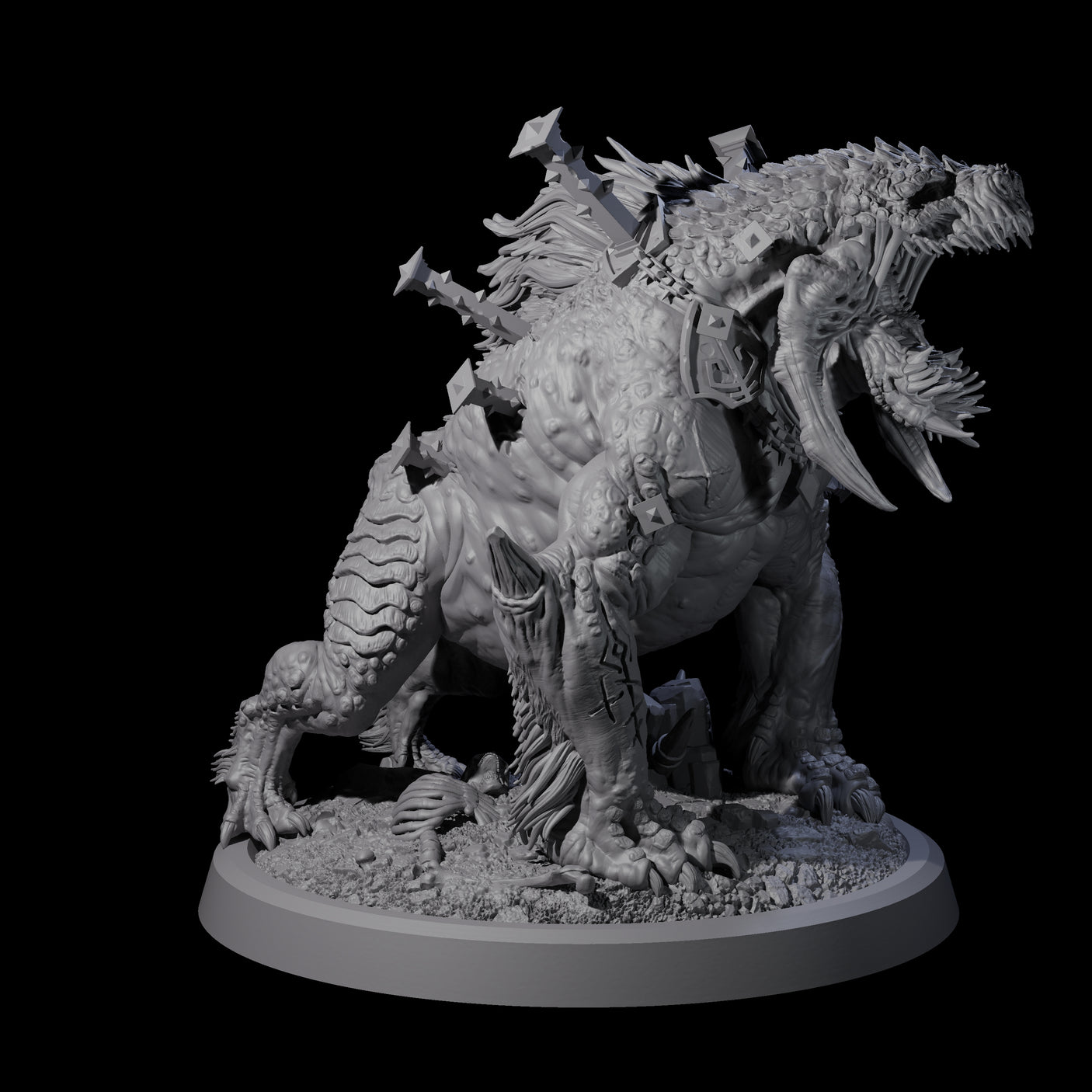 Spiked Bulette A Miniature for Dungeons and Dragons, Pathfinder or other TTRPGs