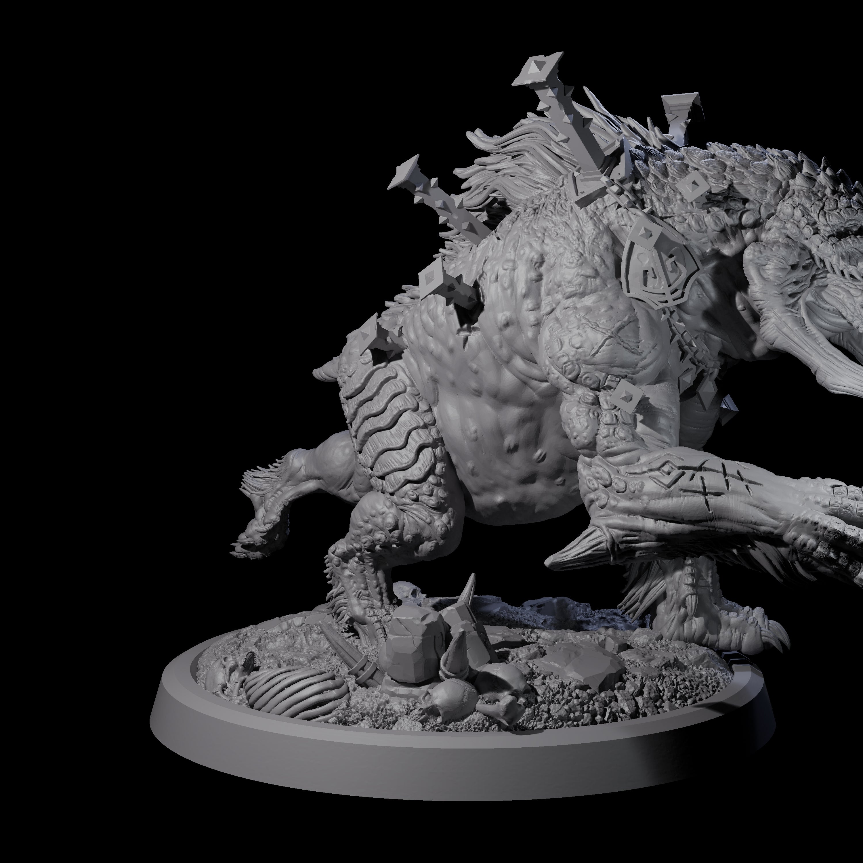 Spiked Bulette B Miniature for Dungeons and Dragons, Pathfinder or other TTRPGs