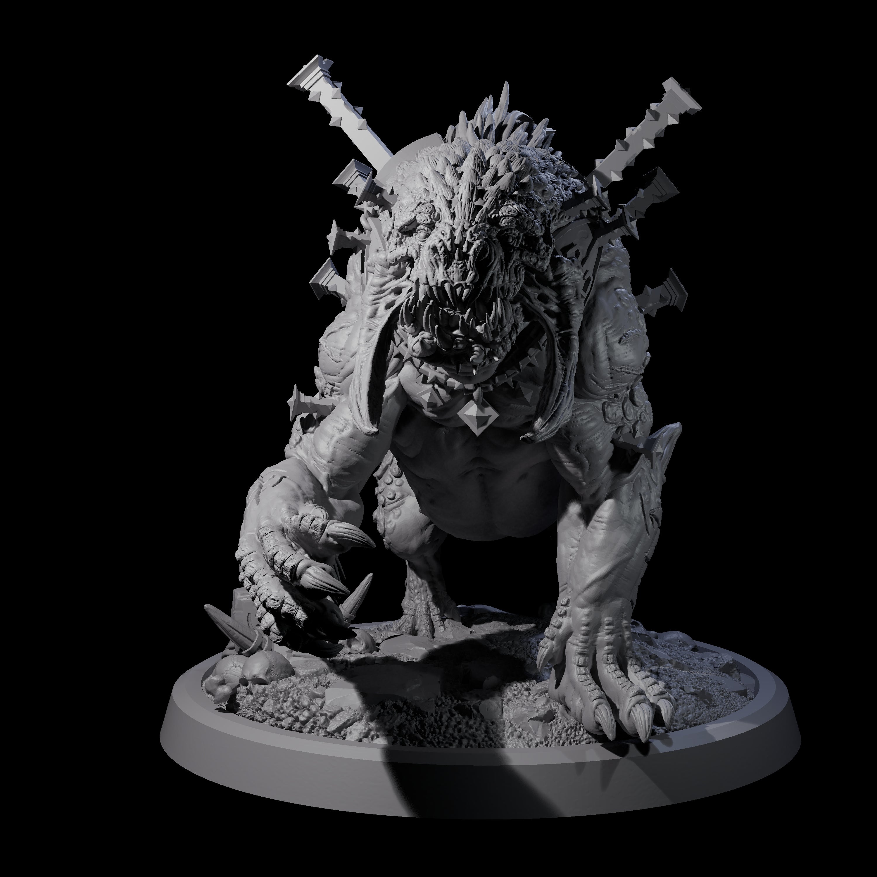 Spiked Bulette B Miniature for Dungeons and Dragons, Pathfinder or other TTRPGs