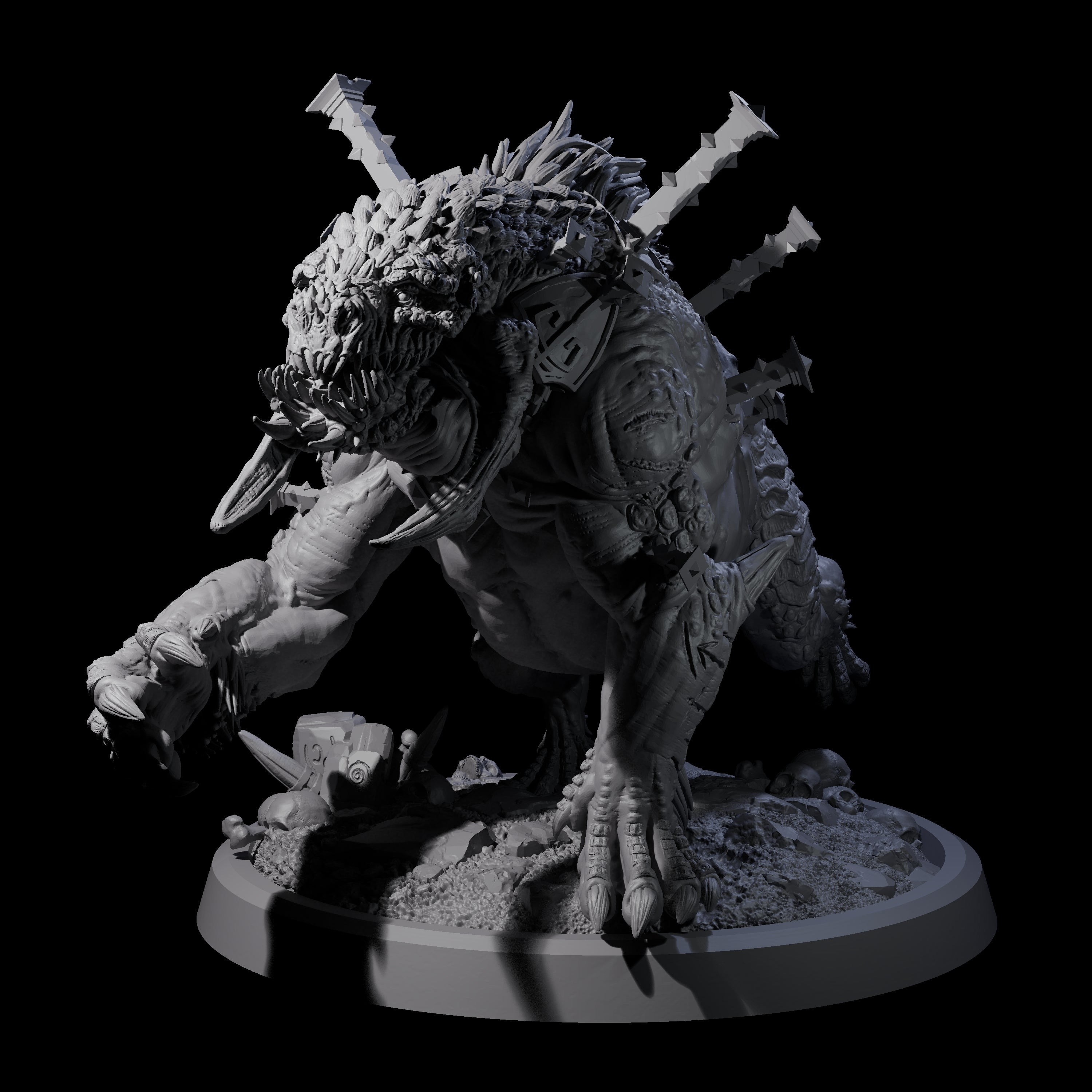 Spiked Bulette B Miniature for Dungeons and Dragons, Pathfinder or other TTRPGs