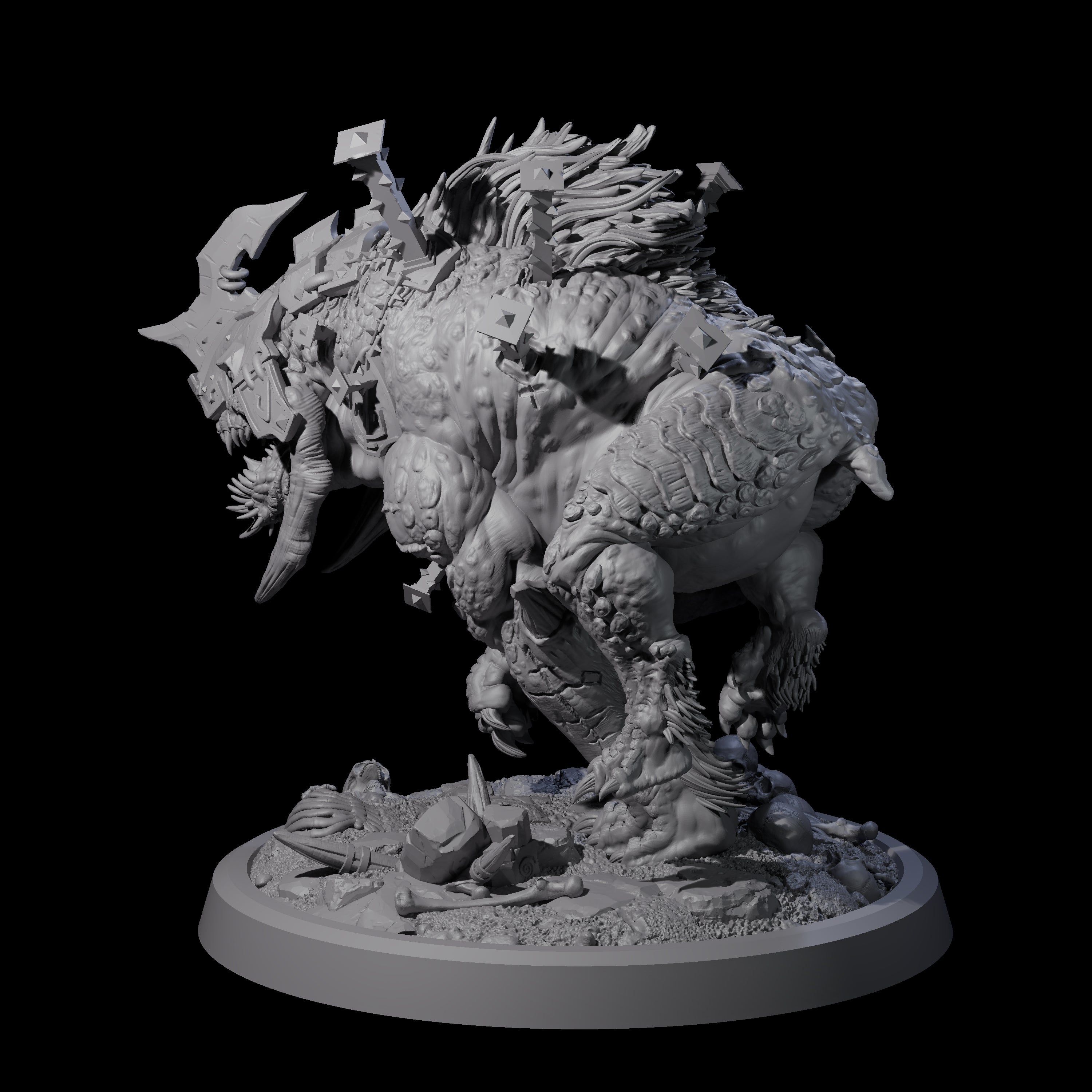 Spiked Bulette C Miniature for Dungeons and Dragons, Pathfinder or other TTRPGs