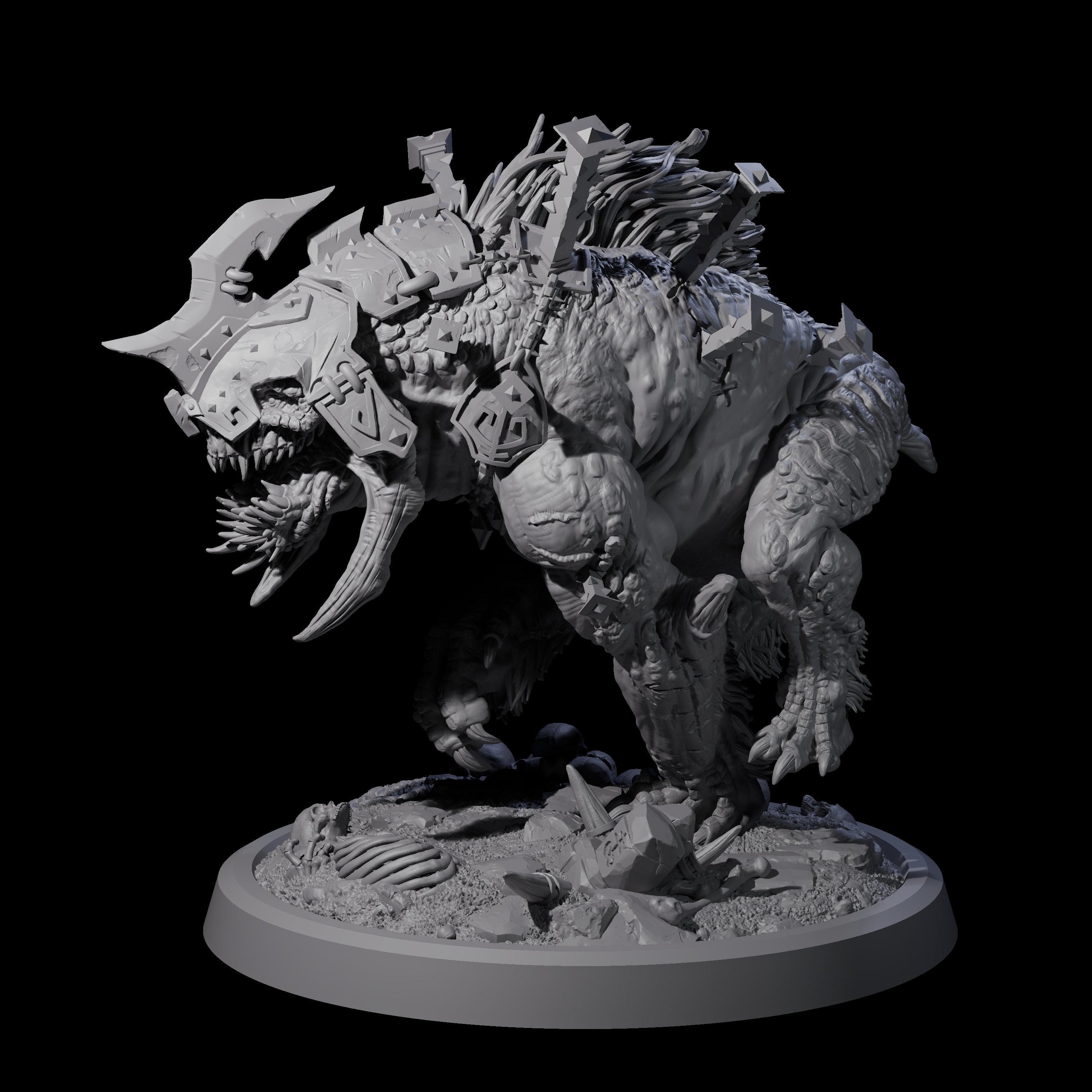 Spiked Bulette C Miniature for Dungeons and Dragons, Pathfinder or other TTRPGs