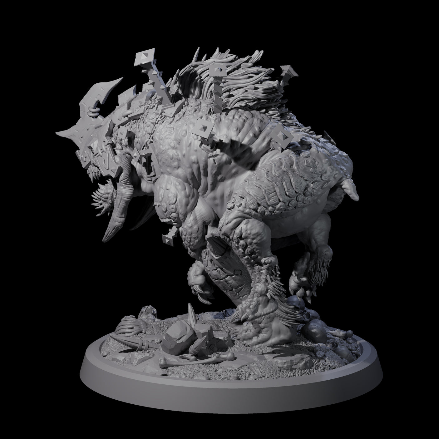 Spiked Bulette C Miniature for Dungeons and Dragons, Pathfinder or other TTRPGs