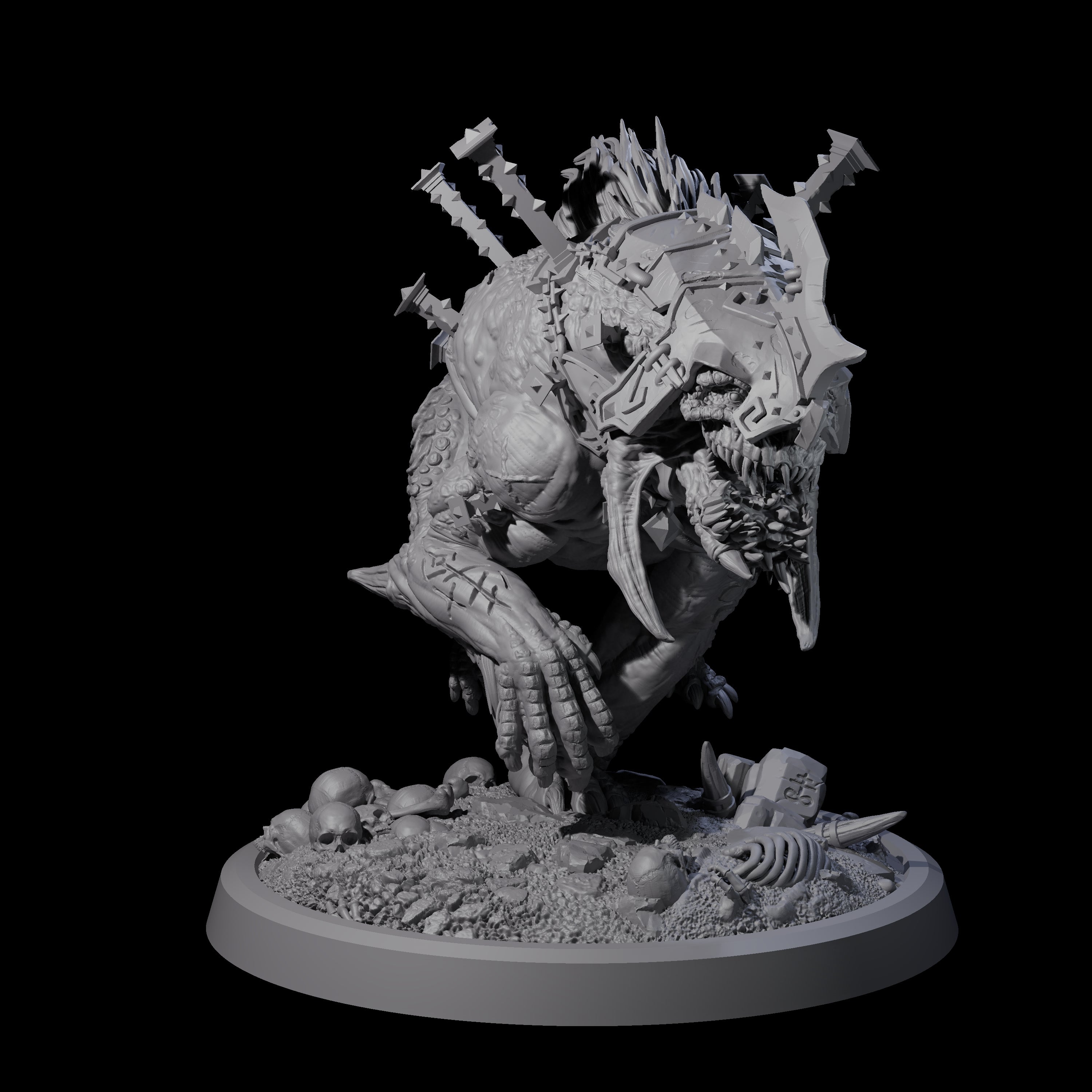 Spiked Bulette C Miniature for Dungeons and Dragons, Pathfinder or other TTRPGs