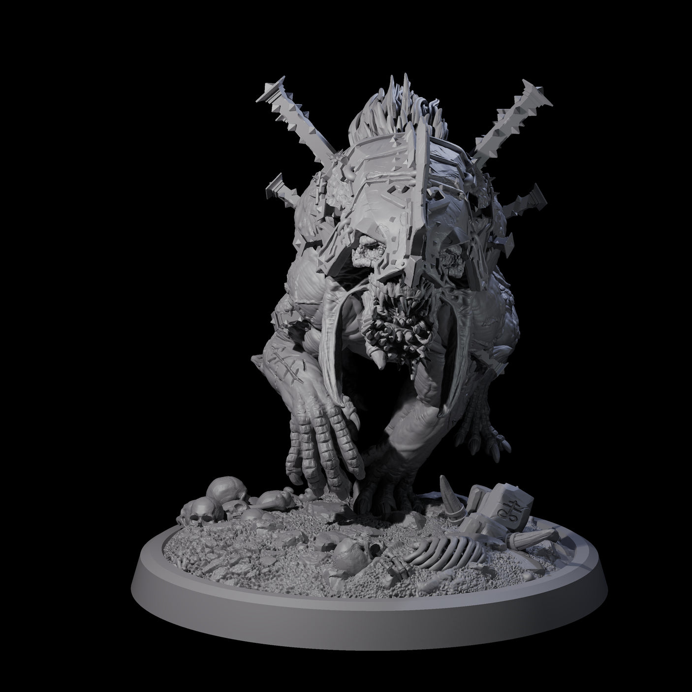 Spiked Bulette C Miniature for Dungeons and Dragons, Pathfinder or other TTRPGs