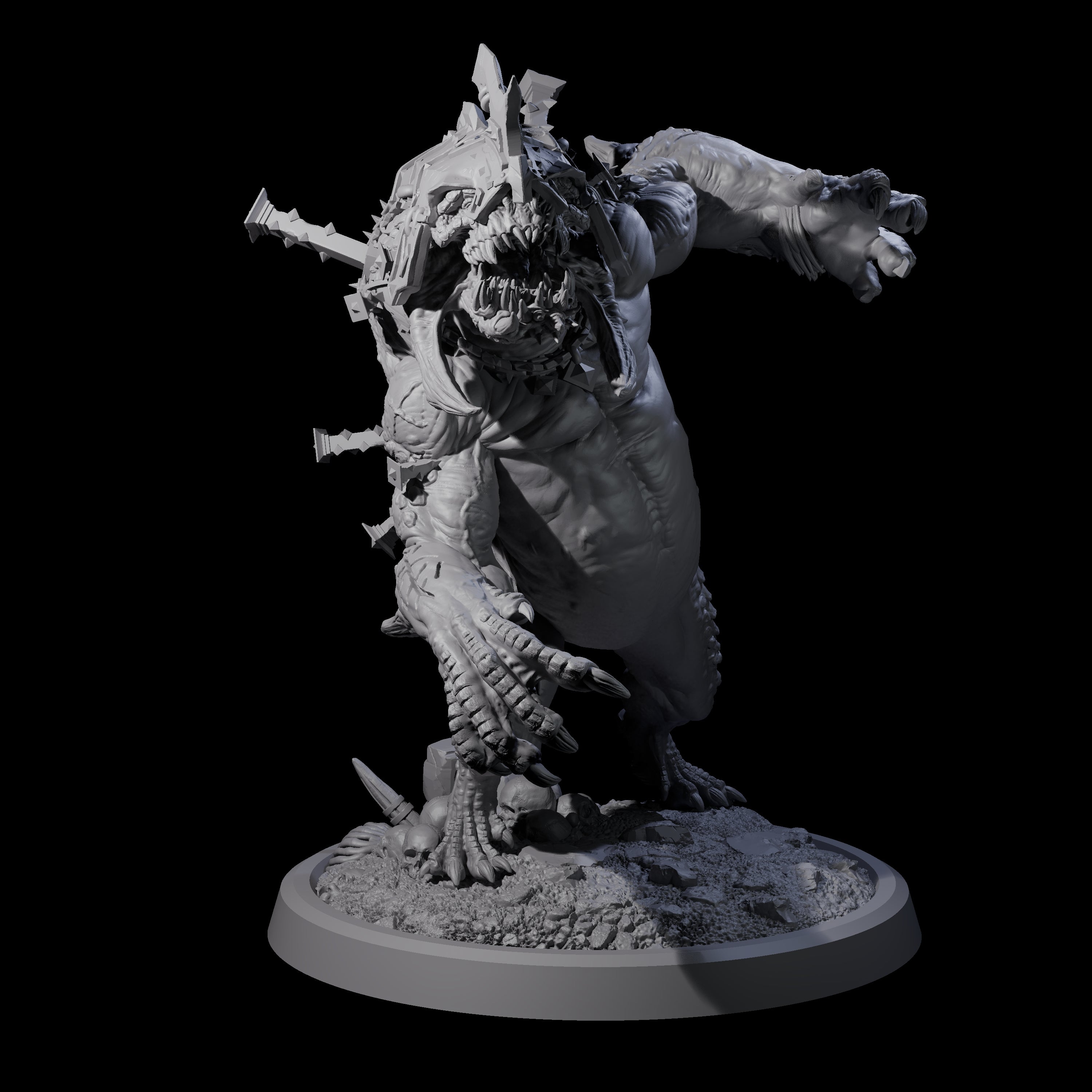 Spiked Bulette D Miniature for Dungeons and Dragons, Pathfinder or other TTRPGs