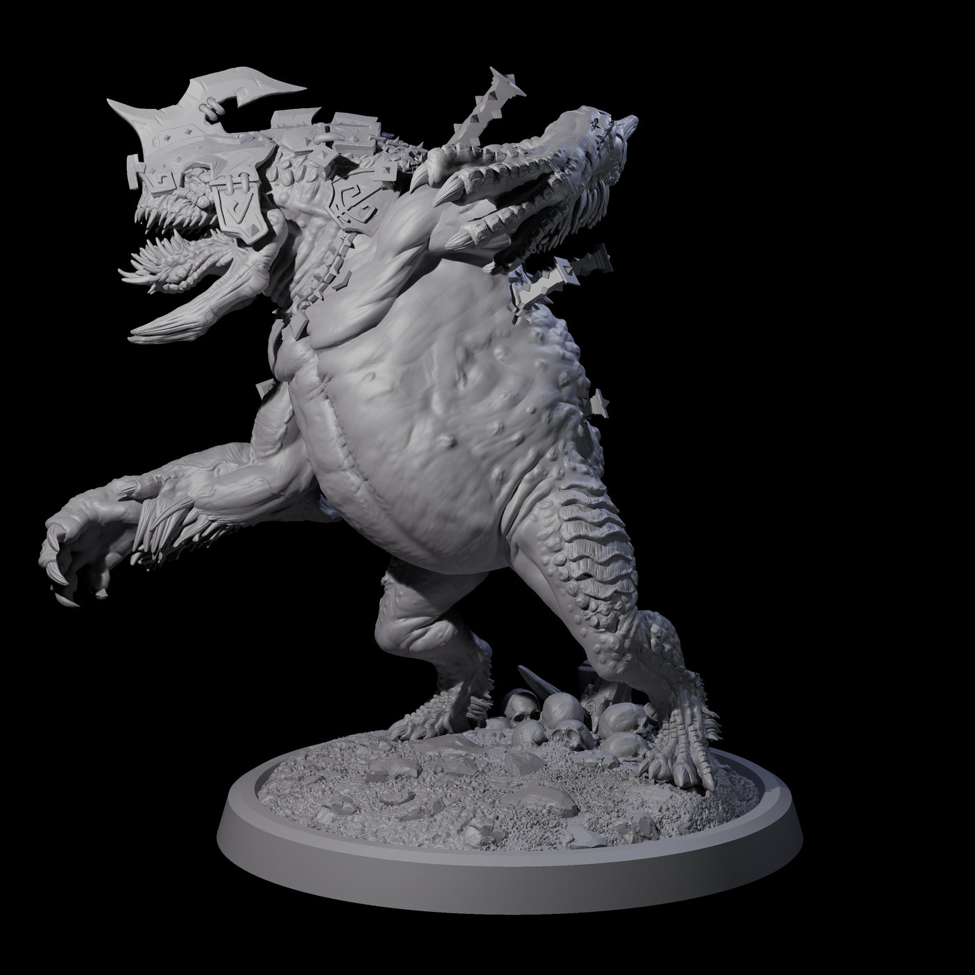 Spiked Bulette D Miniature for Dungeons and Dragons, Pathfinder or other TTRPGs