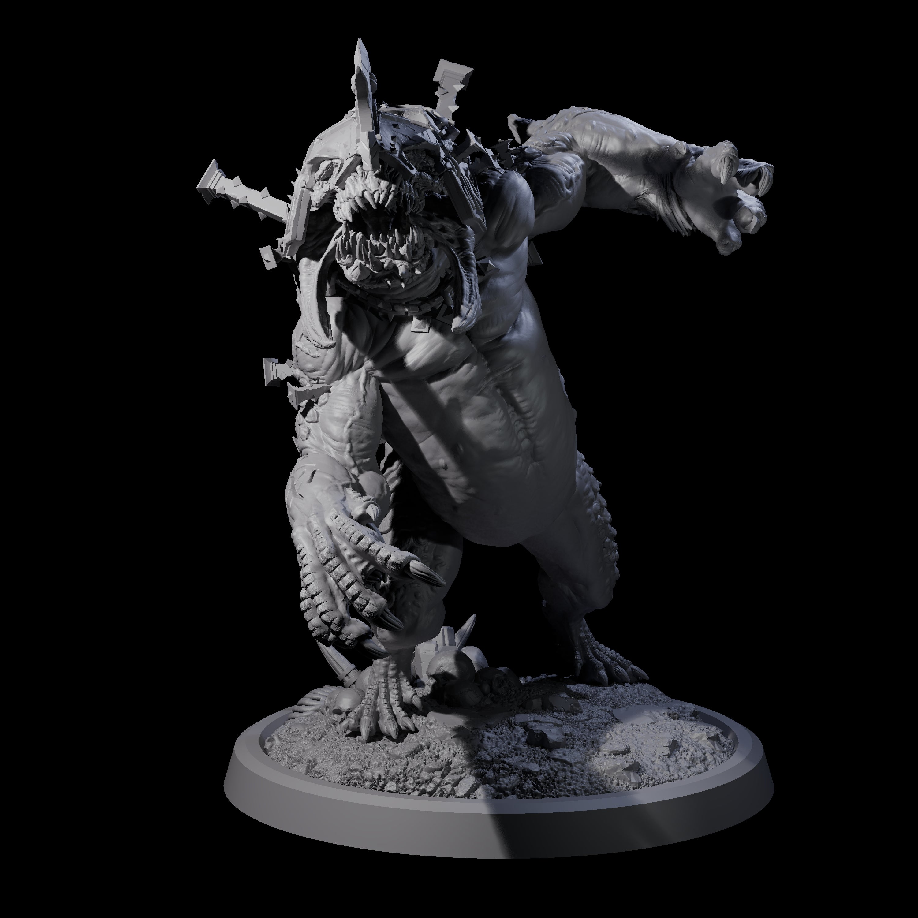 Spiked Bulette D Miniature for Dungeons and Dragons, Pathfinder or other TTRPGs