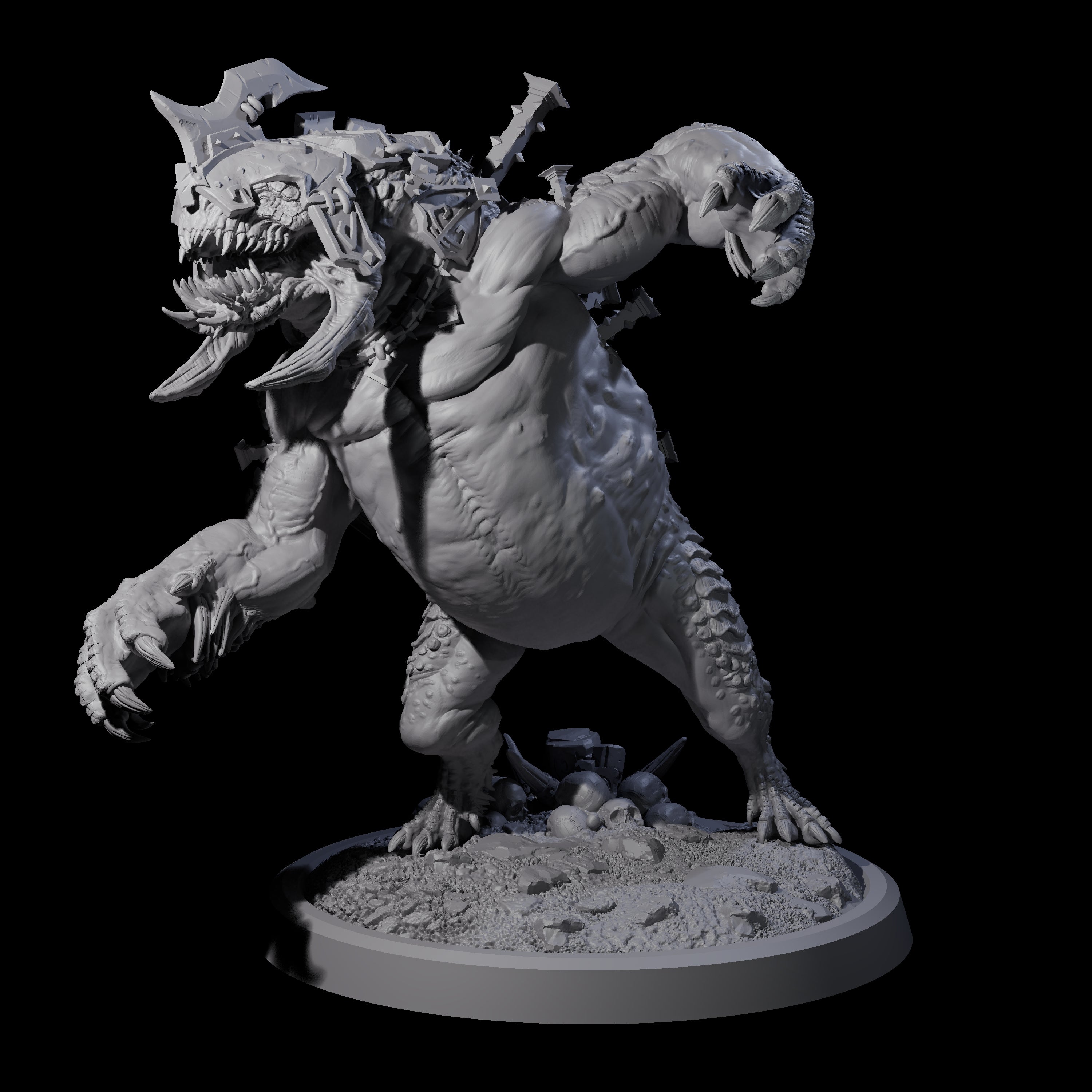 Spiked Bulette D Miniature for Dungeons and Dragons, Pathfinder or other TTRPGs