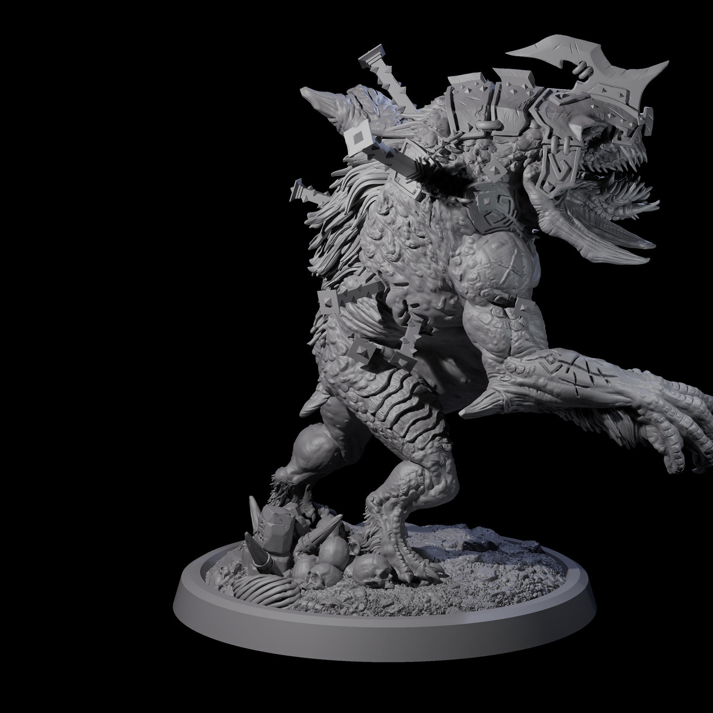 Spiked Bulette D Miniature for Dungeons and Dragons, Pathfinder or other TTRPGs