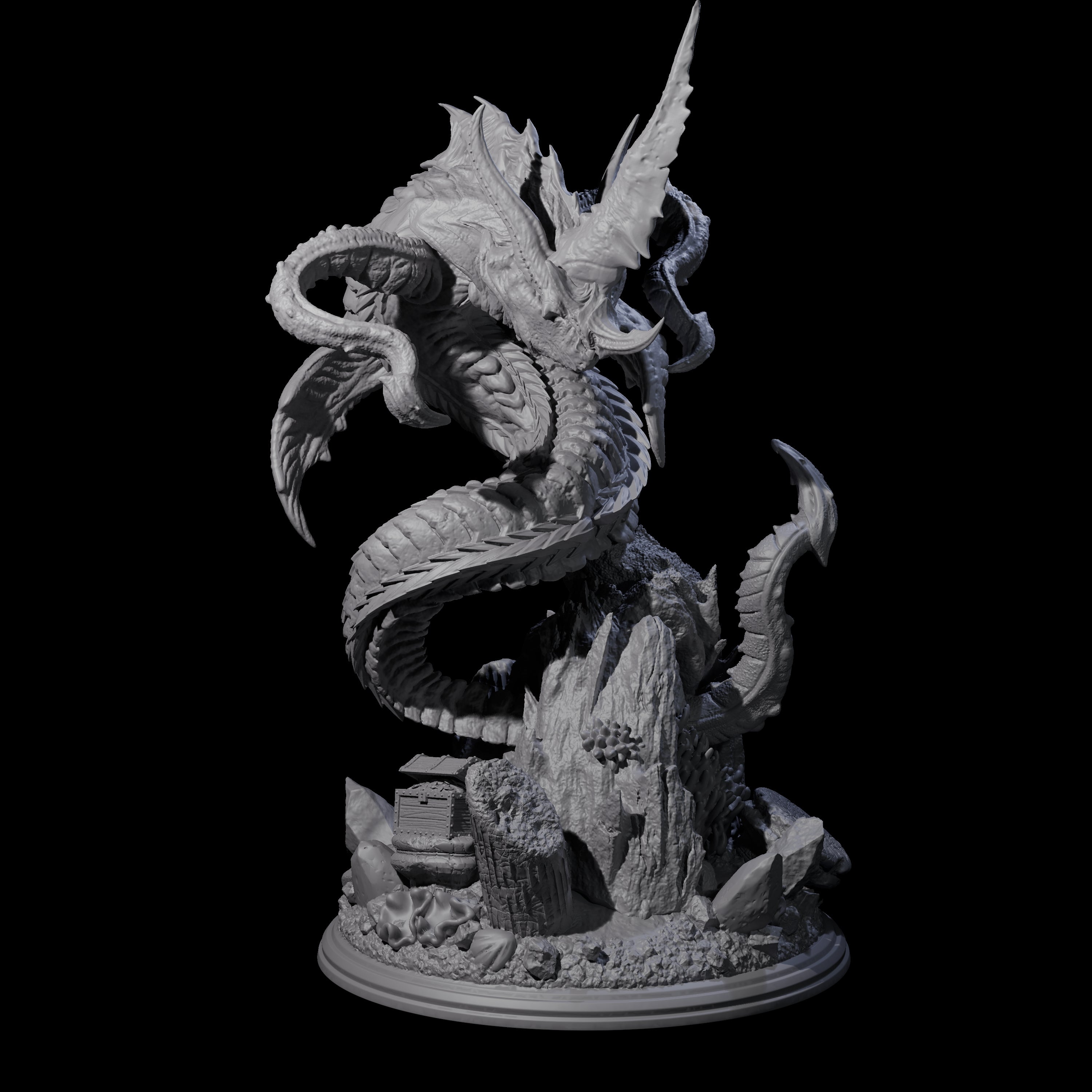 Spiked Leviathan Miniature for Dungeons and Dragons, Pathfinder or other TTRPGs