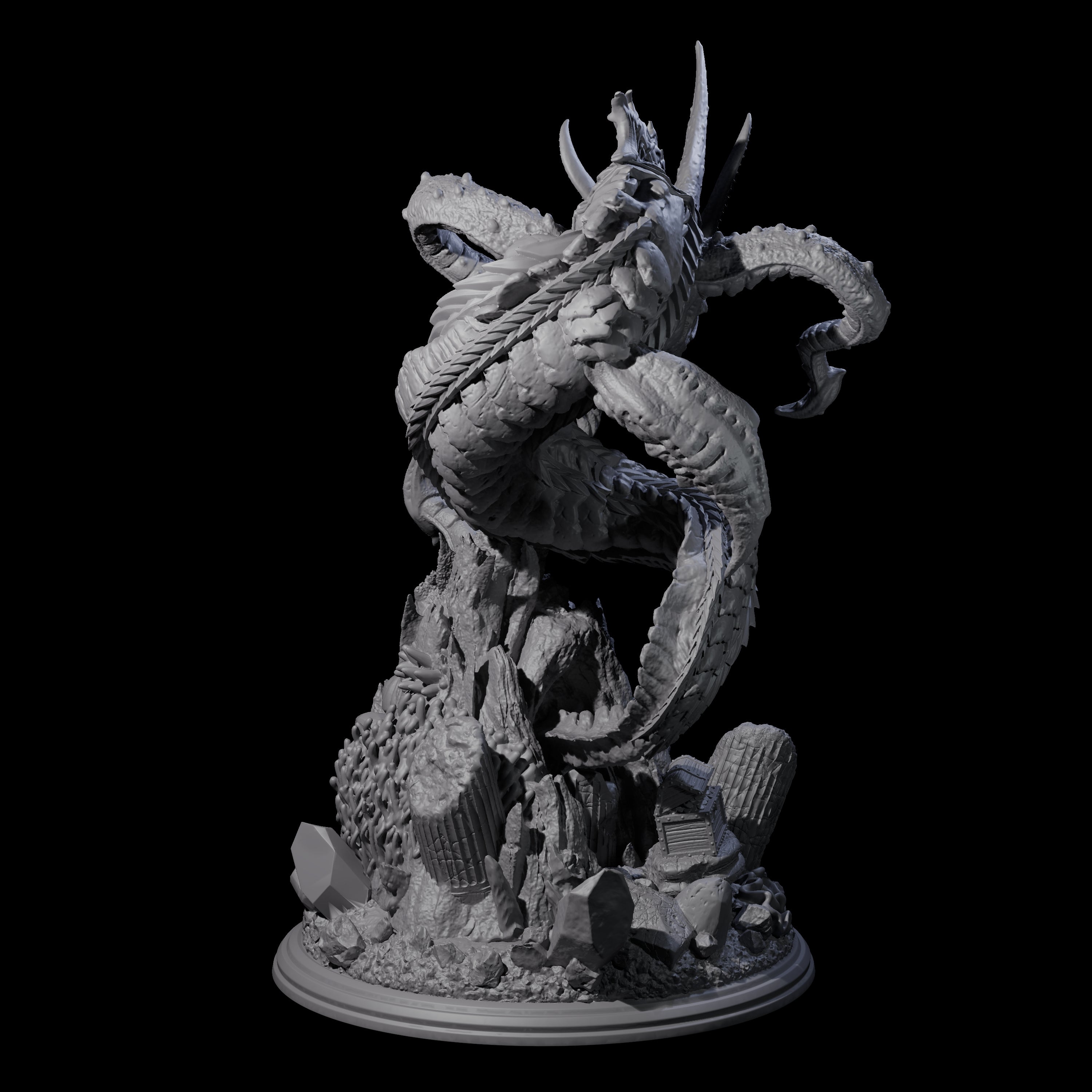 Spiked Leviathan Miniature for Dungeons and Dragons, Pathfinder or other TTRPGs