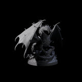 Spikey Crystal Dragon Miniature for Dungeons and Dragons, Pathfinder or other TTRPGs