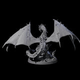 Spikey Crystal Dragon Miniature for Dungeons and Dragons, Pathfinder or other TTRPGs