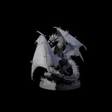 Spikey Crystal Dragon Miniature for Dungeons and Dragons, Pathfinder or other TTRPGs