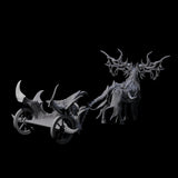 Spikey Dark Elf Chariot Miniature for Dungeons and Dragons, Pathfinder or other TTRPGs