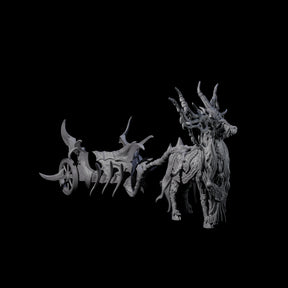 Spikey Dark Elf Chariot Miniature for Dungeons and Dragons, Pathfinder or other TTRPGs