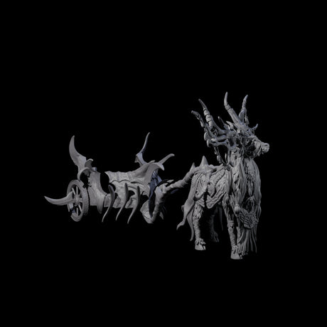 Spikey Dark Elf Chariot Miniature for Dungeons and Dragons, Pathfinder or other TTRPGs