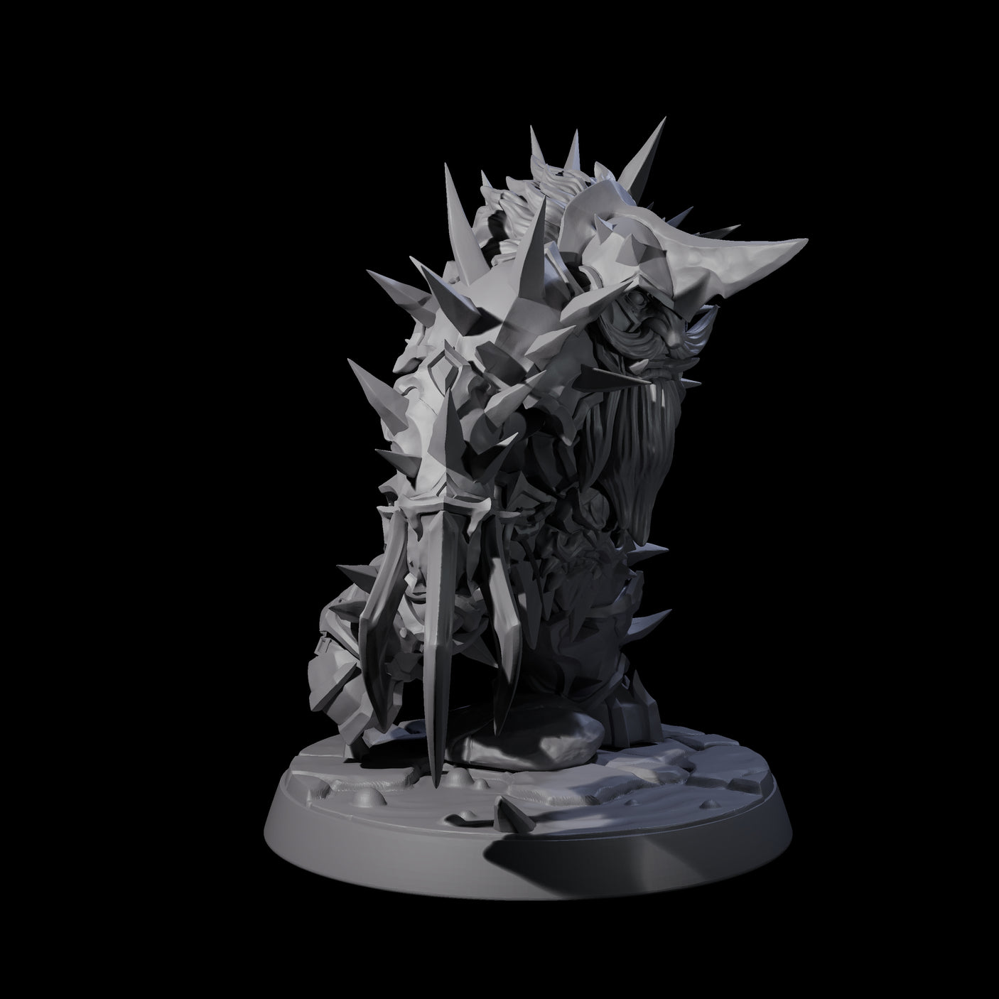 Spikey Deepcrust Dwarf Berserker Miniature for Dungeons and Dragons, Pathfinder or other TTRPGs
