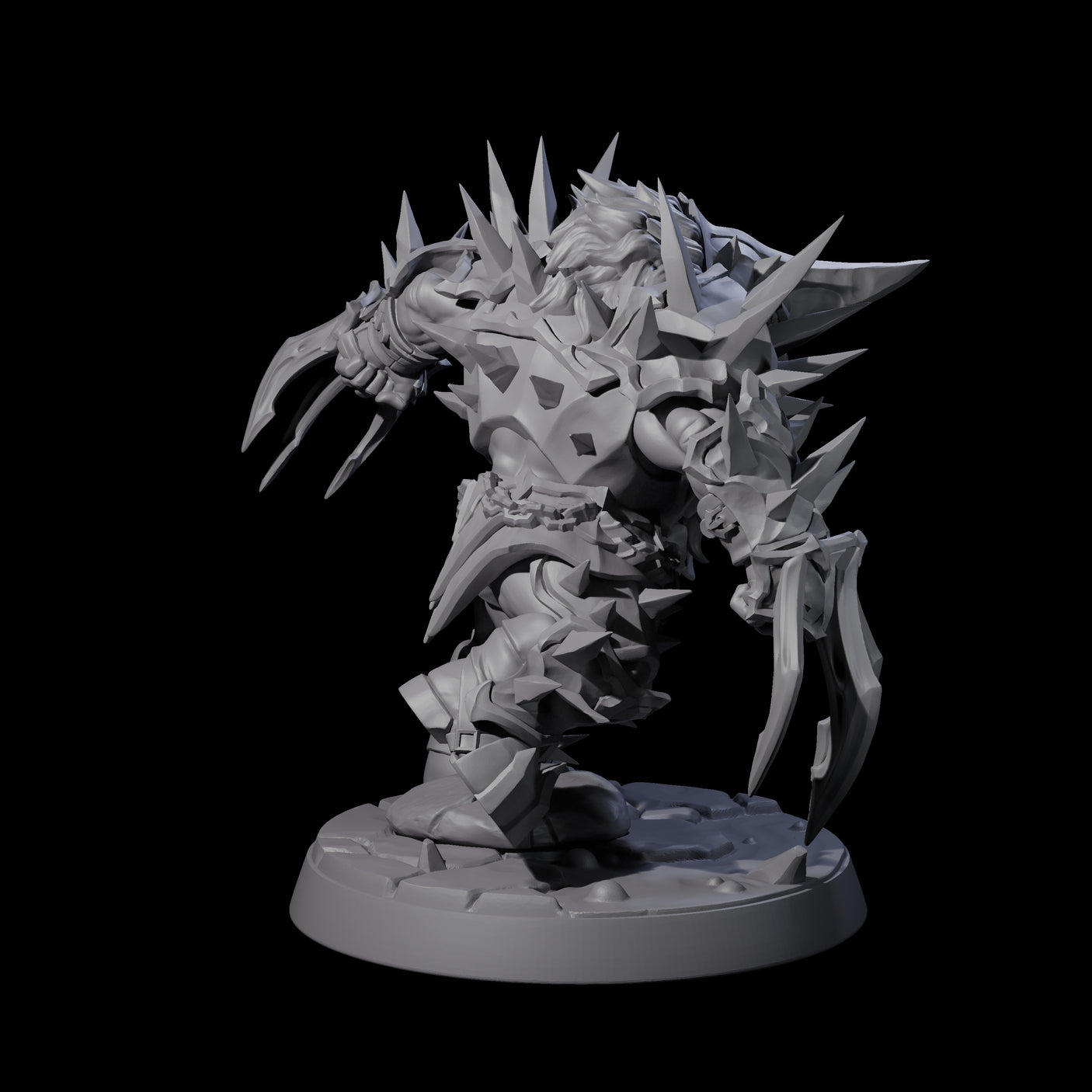 Spikey Deepcrust Dwarf Berserker Miniature for Dungeons and Dragons, Pathfinder or other TTRPGs
