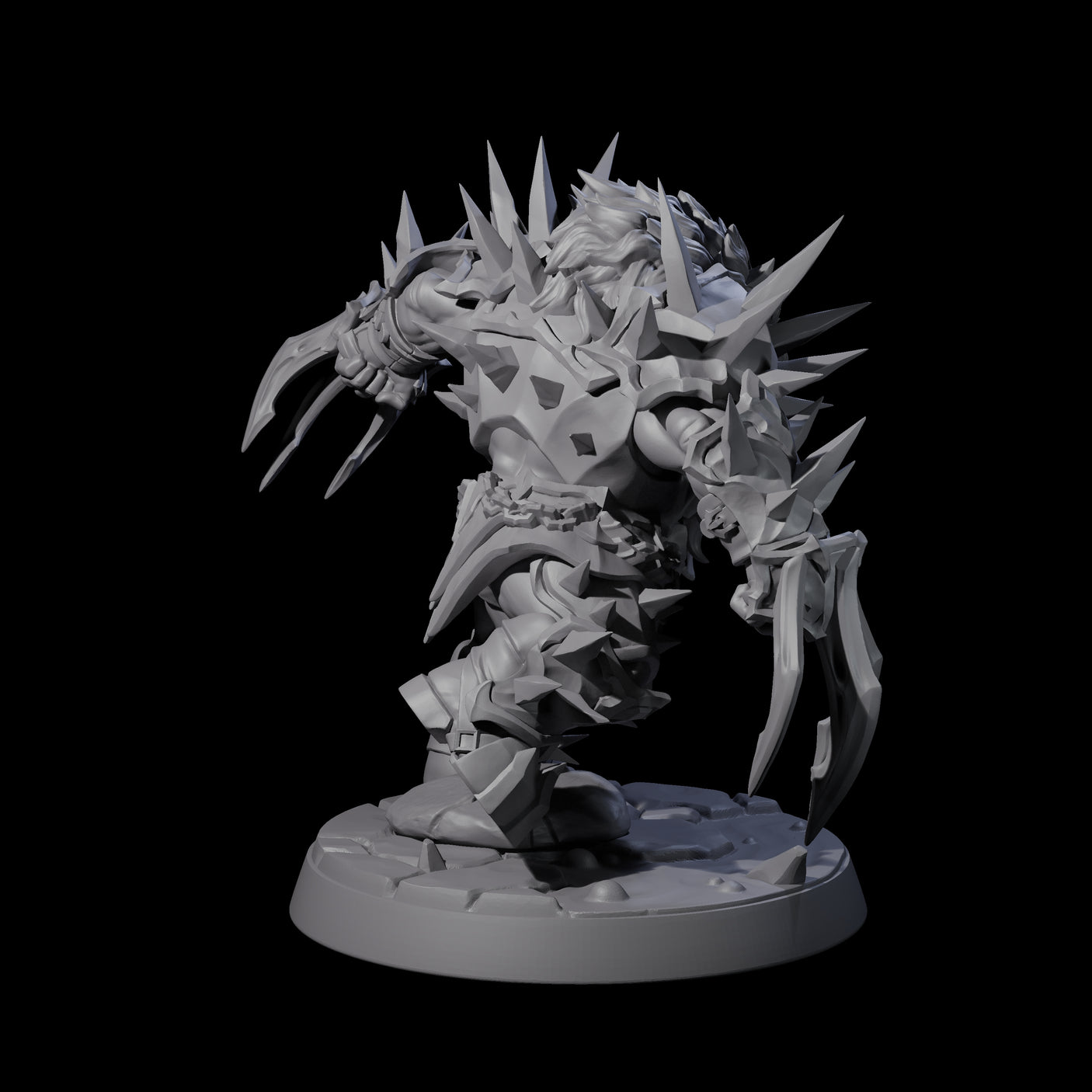 Spikey Deepcrust Dwarf Berserker Miniature for Dungeons and Dragons, Pathfinder or other TTRPGs