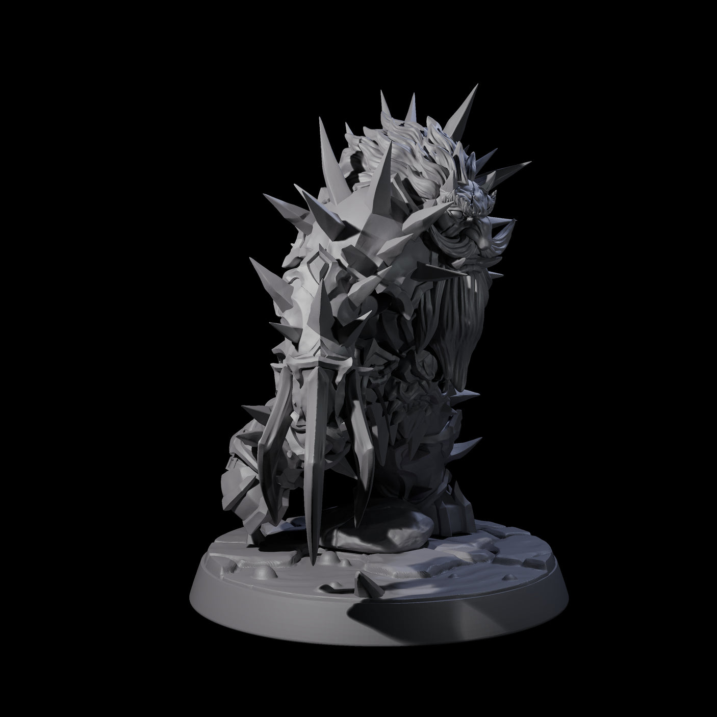 Spikey Deepcrust Dwarf Berserker Miniature for Dungeons and Dragons, Pathfinder or other TTRPGs