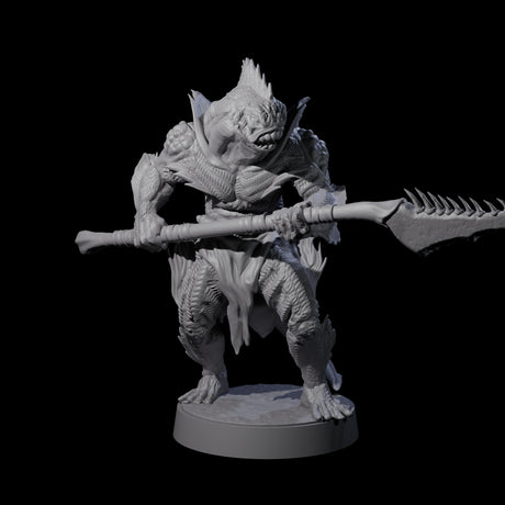 Spikey Sahuagin Attacker A Miniature for Dungeons and Dragons, Pathfinder or other TTRPGs