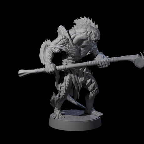 Spikey Sahuagin Attacker A Miniature for Dungeons and Dragons, Pathfinder or other TTRPGs