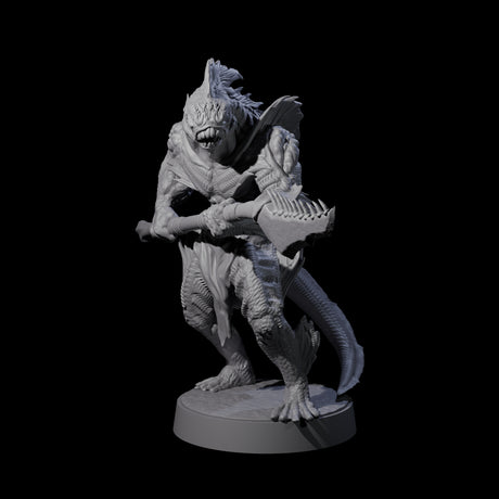 Spikey Sahuagin Attacker A Miniature for Dungeons and Dragons, Pathfinder or other TTRPGs