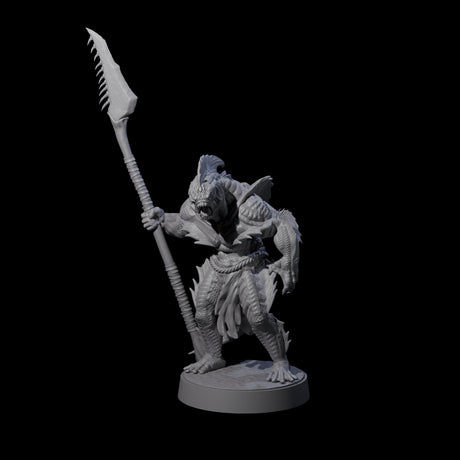 Spikey Sahuagin Attacker C Miniature for Dungeons and Dragons, Pathfinder or other TTRPGs