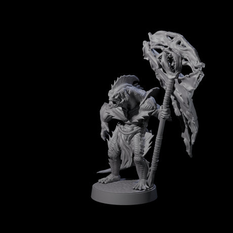 Spikey Sahuagin Attacker D Miniature for Dungeons and Dragons, Pathfinder or other TTRPGs