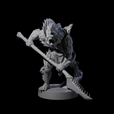 Spikey Sahuagin Attacker E Miniature for Dungeons and Dragons, Pathfinder or other TTRPGs