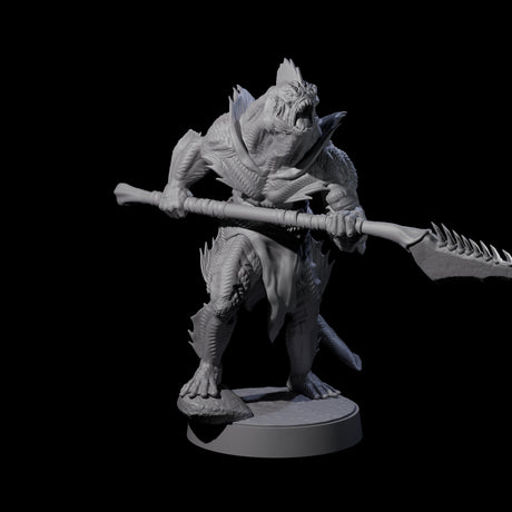 Spikey Sahuagin Attacker F Miniature for Dungeons and Dragons, Pathfinder or other TTRPGs