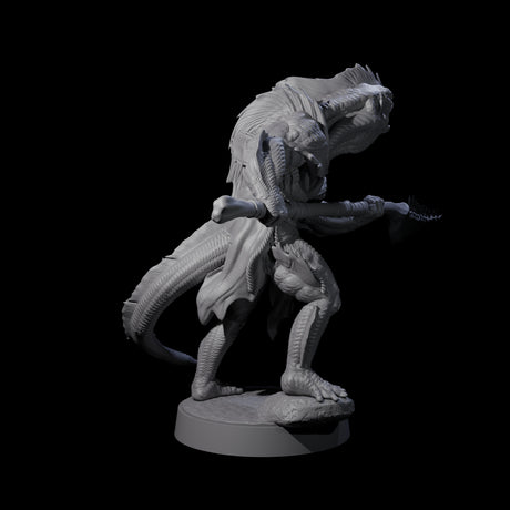 Spikey Sahuagin Attacker F Miniature for Dungeons and Dragons, Pathfinder or other TTRPGs