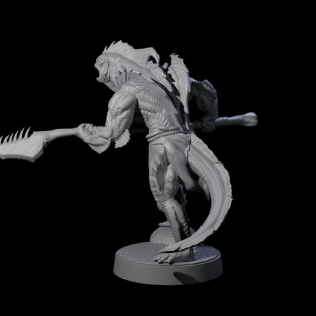 Spikey Sahuagin Attacker F Miniature for Dungeons and Dragons, Pathfinder or other TTRPGs