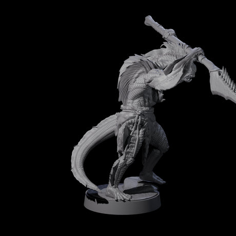 Spikey Sahuagin Attacker G Miniature for Dungeons and Dragons, Pathfinder or other TTRPGs