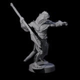 Spikey Sahuagin Attacker H Miniature for Dungeons and Dragons, Pathfinder or other TTRPGs