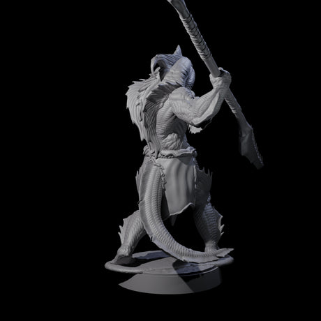 Spikey Sahuagin Attacker H Miniature for Dungeons and Dragons, Pathfinder or other TTRPGs