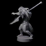 Spikey Sahuagin Attacker H Miniature for Dungeons and Dragons, Pathfinder or other TTRPGs