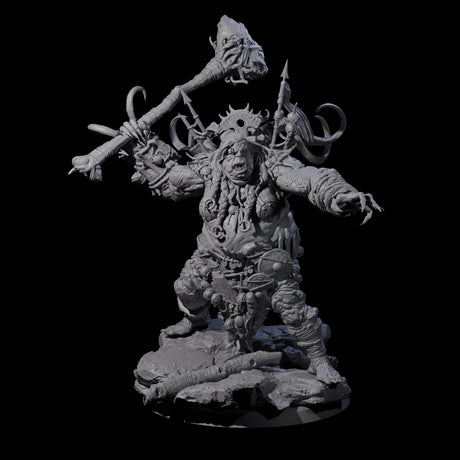 Spiky Hill Giant Matron A Miniature for Dungeons and Dragons, Pathfinder or other TTRPGs
