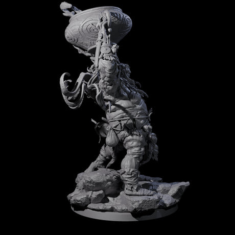 Spiky Hill Giant Matron B Miniature for Dungeons and Dragons, Pathfinder or other TTRPGs