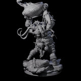 Spiky Hill Giant Matron B Miniature for Dungeons and Dragons, Pathfinder or other TTRPGs